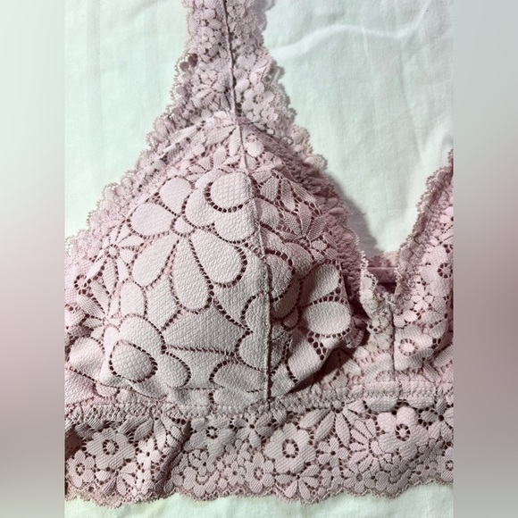 Luvlette Pink Lace Stretch Bra Large, Bralette Convertible - Picture 4 of 11